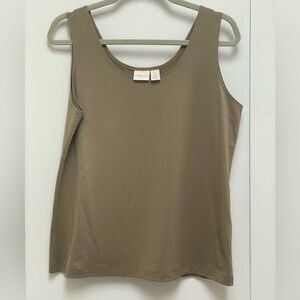 🥳BOGO! Chico's Tan Nylon Sleeveless Tank Top.